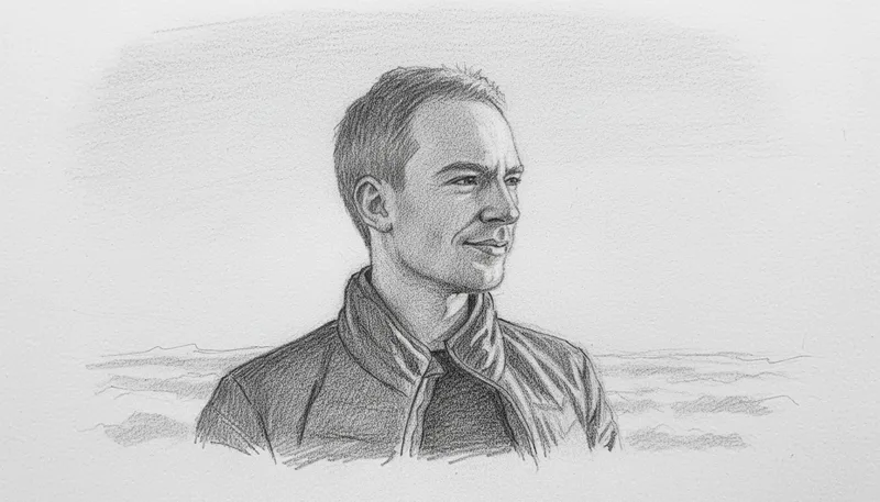 Pencil portrait of Hubert Plociniczak