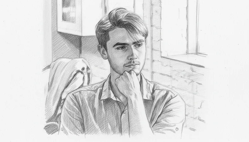 Pencil portrait of Roberts Pumpurs